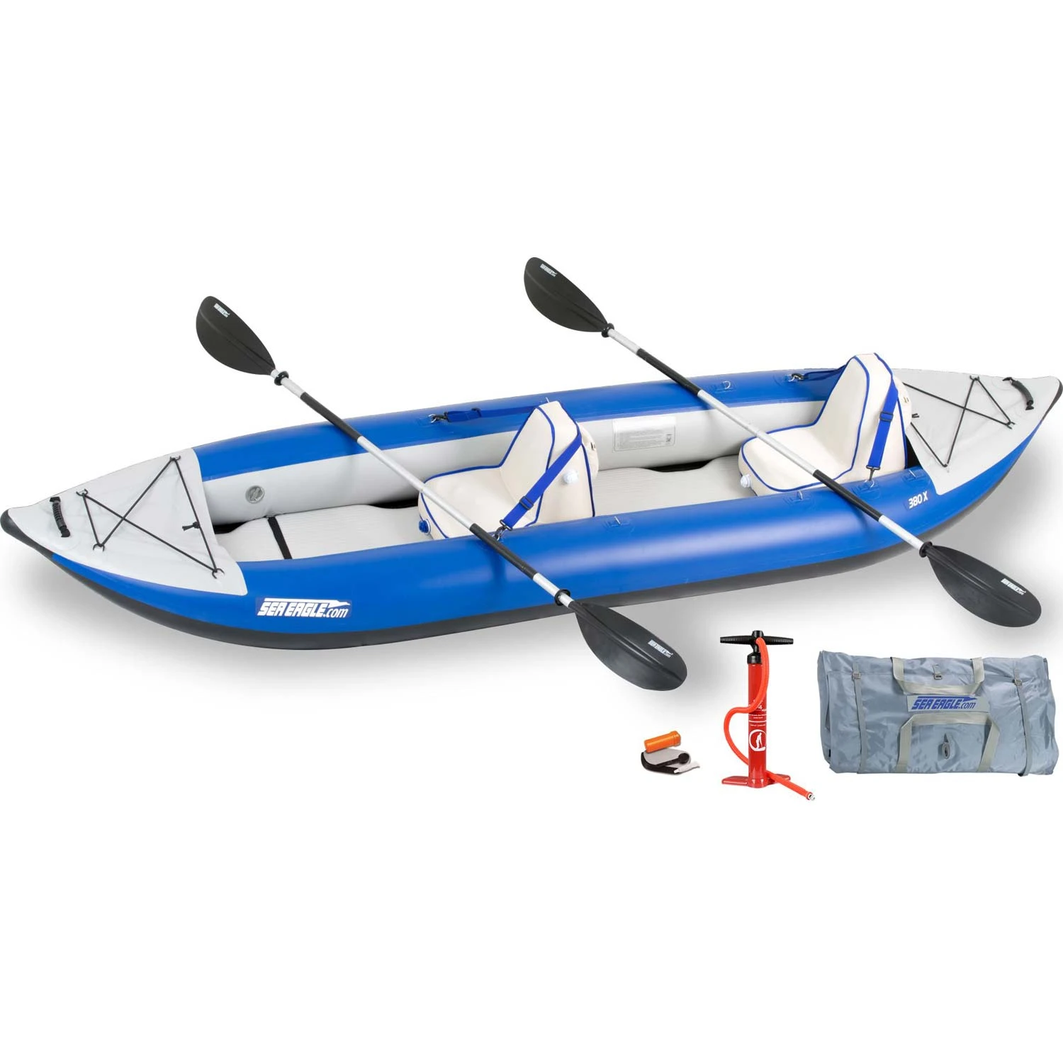 Sea Eagle Explorer 380X Inflatable Kayak Deluxe Tandem Package 1 Sea Eagle Explorer 380X Inflatable Kayak Deluxe Tandem Package