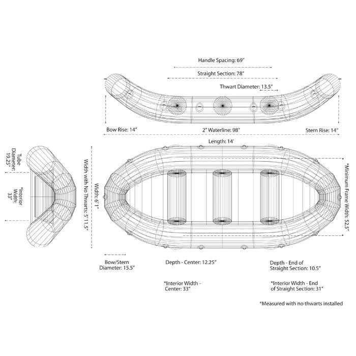 AIRE Super Duper Puma Self-Bailing Raft With 2 Thwarts 6 AIRE Super Duper Puma Self-Bailing Raft With 2 Thwarts - Image 6