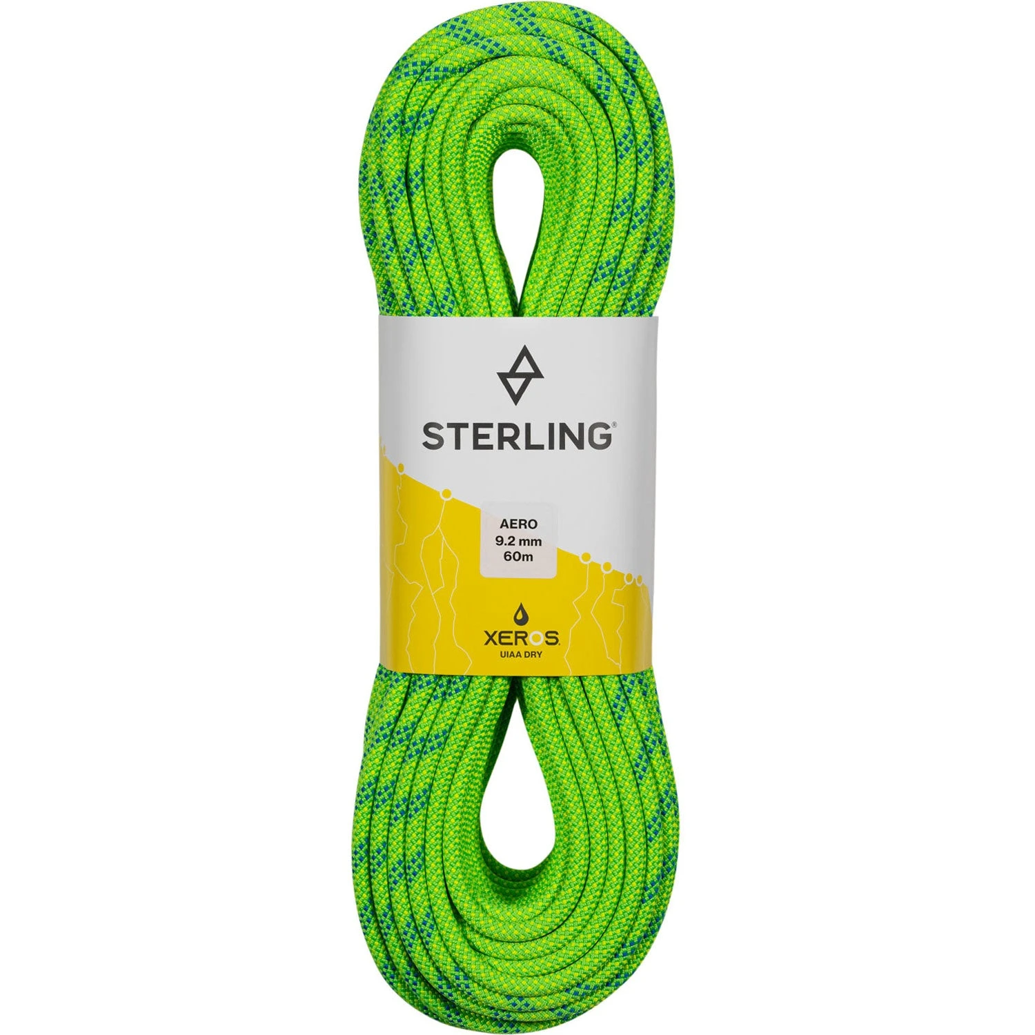 Sterling Aero 9.2 Mm BiColor XEROS Dry Climbing Rope 1 Sterling Aero 9.2 Mm BiColor XEROS Dry Climbing Rope