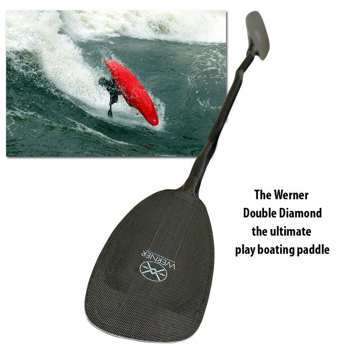 Werner Paddles Werner Double Diamond Carbon Bent Shaft Whitewater Kayak Paddle 5 Werner Paddles Werner Double Diamond Carbon Bent Shaft Whitewater Kayak Paddle - Image 5